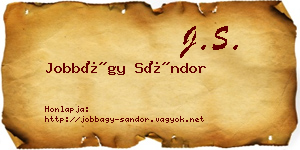 Jobbágy Sándor névjegykártya