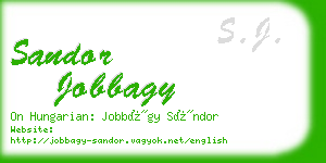 sandor jobbagy business card